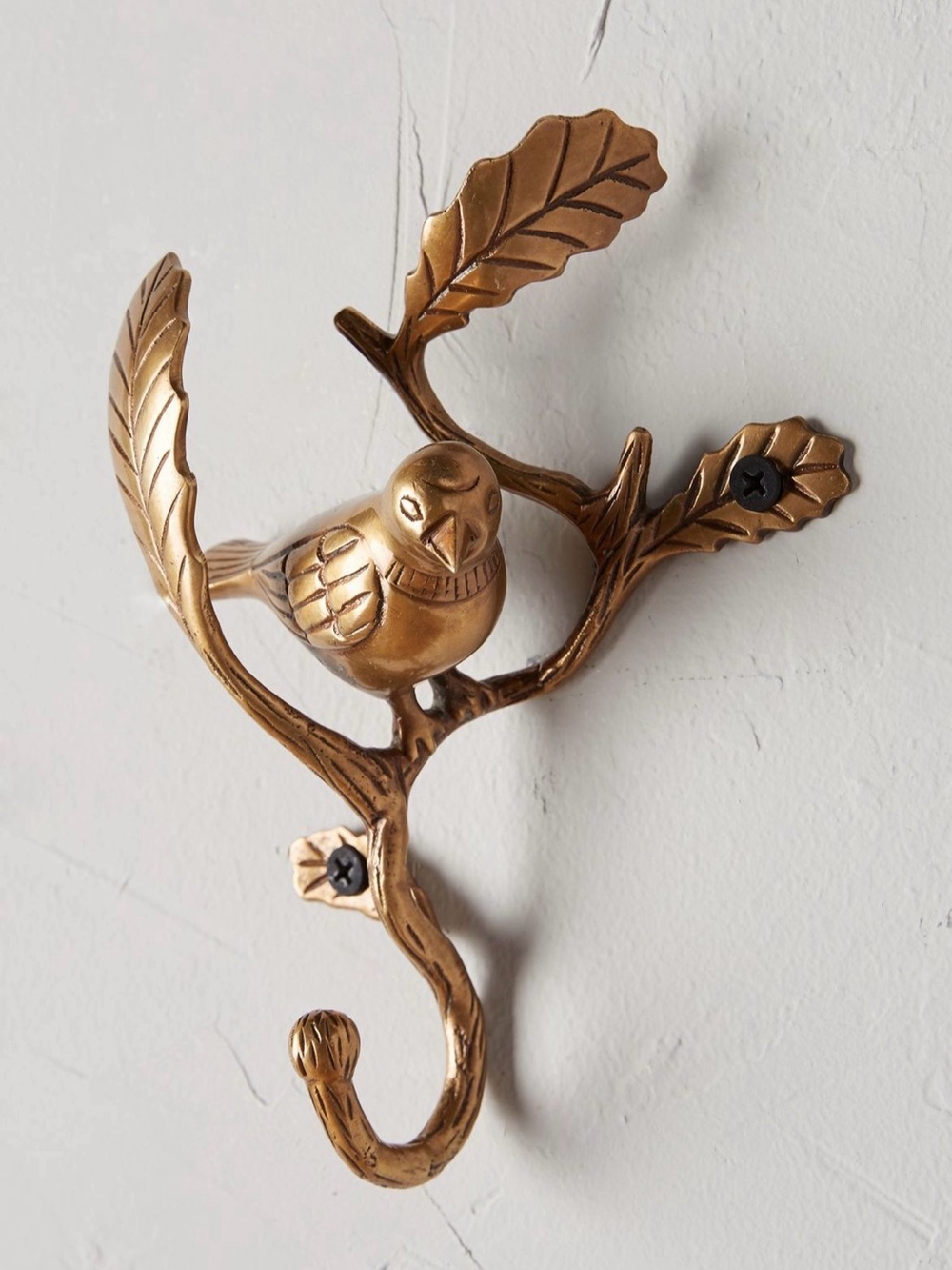 Anthropologie Brass Bird Wall Hook